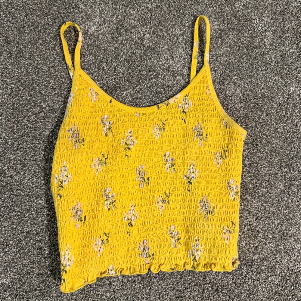 Hollister Yellow Floral Camisole